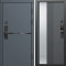 Входная дверь Termo-Door Смарт Тренд Графит - Зеркало Люмис Грей Софт