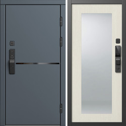 Входная дверь Termo-Door Смарт Тренд Графит - Зеркало Триумф лиственница