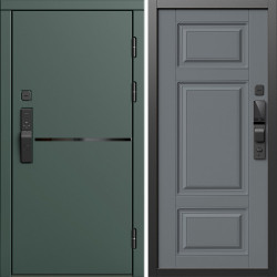 Входная дверь Termo-Door Смарт Тренд Грин - Лион Grey софт