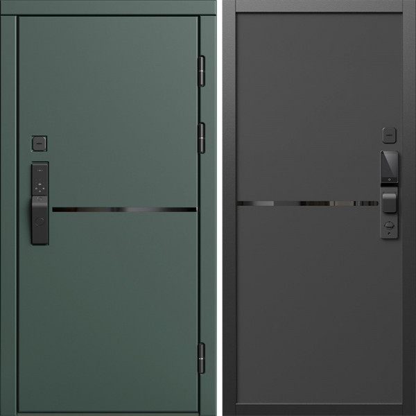 Входная дверь Termo-Door Смарт Тренд Грин - Нео Black