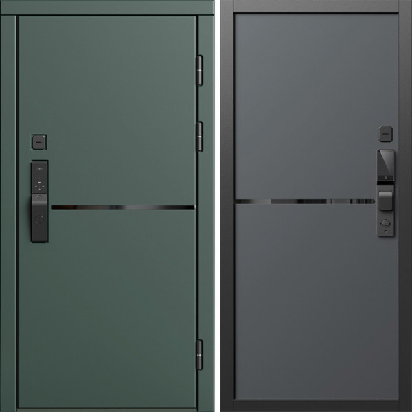 Входная дверь Termo-Door Смарт Тренд Грин - Нео Графит