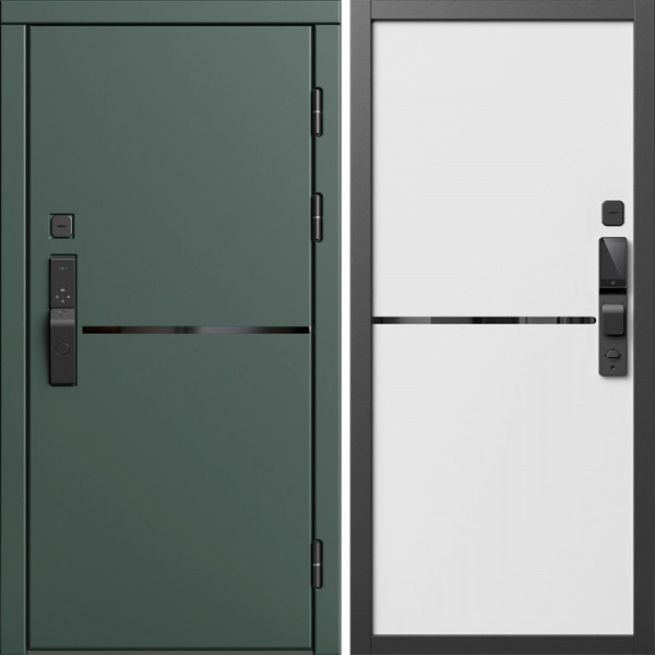 Входная дверь Termo-Door Смарт Тренд Грин - Нео White