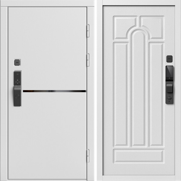 Входная дверь Termo-Door Смарт Тренд Вайт - Арка белое дерево