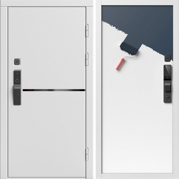 Входная дверь Termo-Door Смарт Тренд Вайт - Гладкая Панель Под Покраску (грунт)