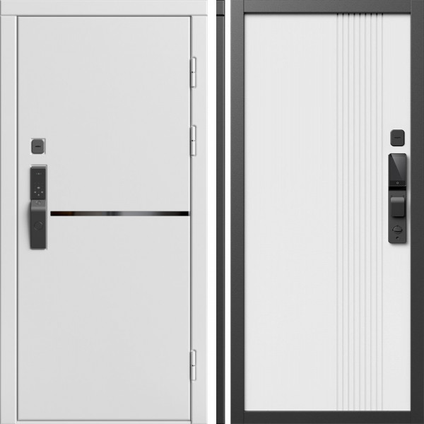 Входная дверь Termo-Door Смарт Тренд Вайт - Страйп Белый Софт