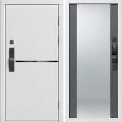 Входная дверь Termo-Door Смарт Тренд Вайт - Зеркало Grey Софт