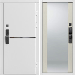 Входная дверь Termo-Door Смарт Тренд Вайт - Зеркало лиственница