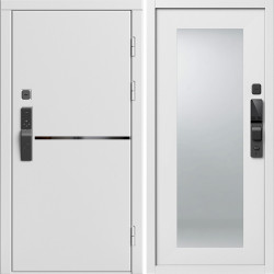 Входная дверь Termo-Door Смарт Тренд Вайт - Зеркало Триумф Белый софт