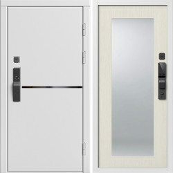 Входная дверь Termo-Door Смарт Тренд Вайт - Зеркало Триумф лиственница