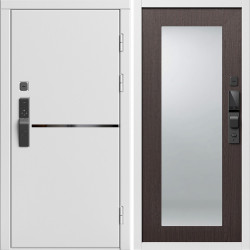 Входная дверь Termo-Door Смарт Тренд Вайт - Зеркало Триумф венге