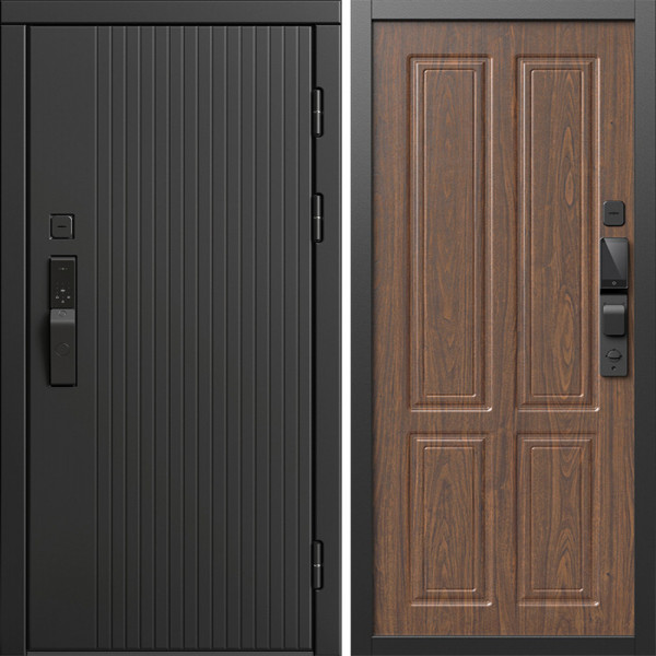 Входная дверь Termo-Door Смарт Твист Блэк - Без серии Орех стандарт