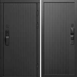 Входная дверь Termo-Door Смарт Твист Блэк - Флэт Черный кварц