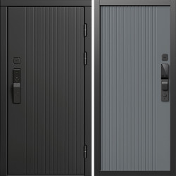 Входная дверь Termo-Door Смарт Твист Блэк - Флэт Grey софт