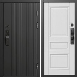 Входная дверь Termo-Door Смарт Твист Блэк - Классика белое дерево
