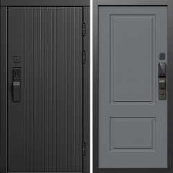 Входная дверь Termo-Door Смарт Твист Блэк - Нео Классика Грей Софт