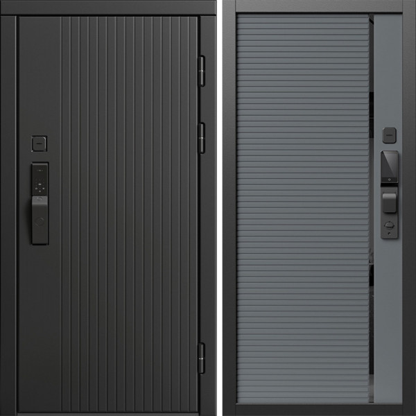 Входная дверь Termo-Door Смарт Твист Блэк - Порте Grey софт