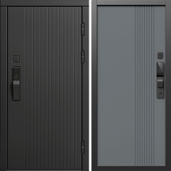 Входная дверь Termo-Door Смарт Твист Блэк - Страйп Грей Софт