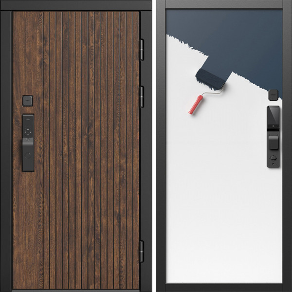 Входная дверь Termo-Door Смарт Твист Ультра - Гладкая Панель Под Покраску (грунт)