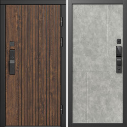 Входная дверь Termo-Door Смарт Твист Ультра - Горизонт бетон светлый