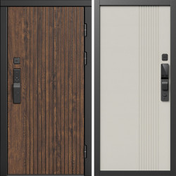 Входная дверь Termo-Door Смарт Твист Ультра - Страйп Слоновая Кость