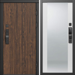 Входная дверь Termo-Door Смарт Твист Ультра - Зеркало белый софт
