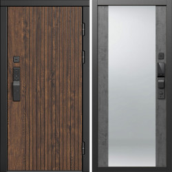 Входная дверь Termo-Door Смарт Твист Ультра - Зеркало бетон темный