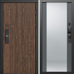 Входная дверь Termo-Door Смарт Твист Ультра - Зеркало Grey Софт