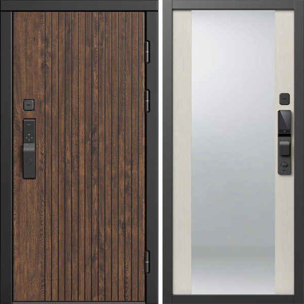 Входная дверь Termo-Door Смарт Твист Ультра - Зеркало лиственница