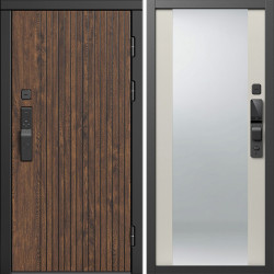 Входная дверь Termo-Door Смарт Твист Ультра - Зеркало Слоновая кость