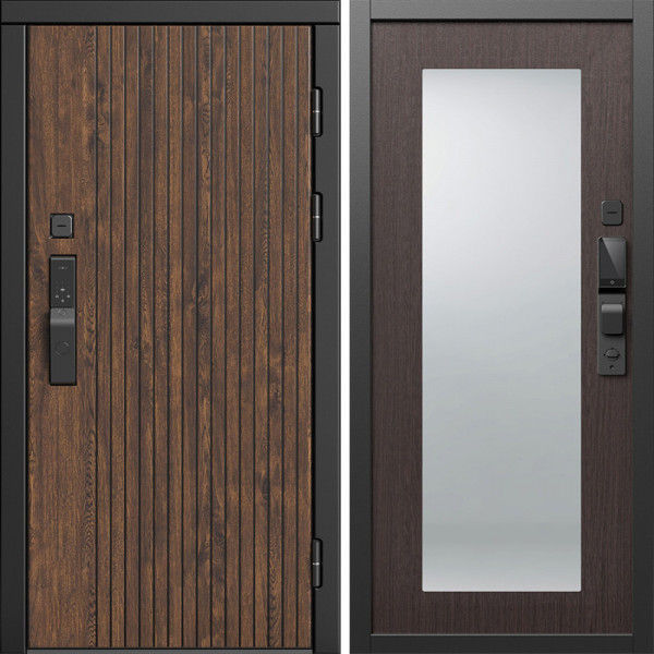 Входная дверь Termo-Door Смарт Твист Ультра - Зеркало Триумф венге