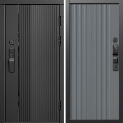 Входная дверь Termo-Door Смарт Урбан Блэк - Флэт Grey софт
