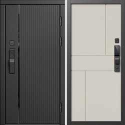 Входная дверь Termo-Door Смарт Урбан Блэк - Горизонт Слоновая кость