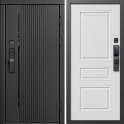 Входная дверь Termo-Door Смарт Урбан Блэк - Классика белое дерево