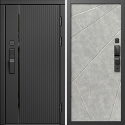 Входная дверь Termo-Door Смарт Урбан Блэк - Лучи бетон светлый