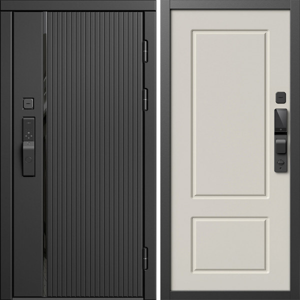 Входная дверь Termo-Door Смарт Урбан Блэк - Марсель Слоновая кость