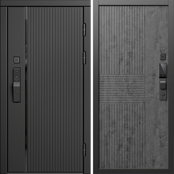 Входная дверь Termo-Door Смарт Урбан Блэк - Мастино Бетон темный