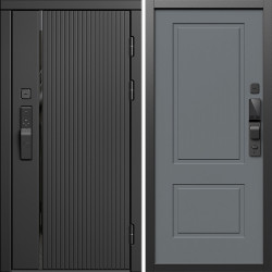 Входная дверь Termo-Door Смарт Урбан Блэк - Нео Классика Грей Софт