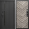 Входная дверь Termo-Door Смарт Урбан Блэк - Плаза Елочка Серая