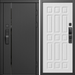 Входная дверь Termo-Door Смарт Урбан Блэк - Спарта белое дерево