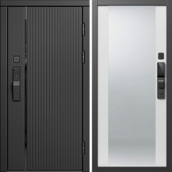 Входная дверь Termo-Door Смарт Урбан Блэк - Зеркало белый софт