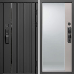 Входная дверь Termo-Door Смарт Урбан Блэк - Зеркало Фацет Капучино