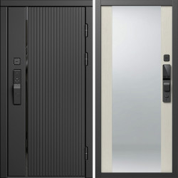 Входная дверь Termo-Door Смарт Урбан Блэк - Зеркало лиственница