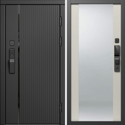 Входная дверь Termo-Door Смарт Урбан Блэк - Зеркало Слоновая кость