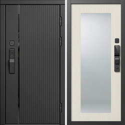 Входная дверь Termo-Door Смарт Урбан Блэк - Зеркало Триумф лиственница