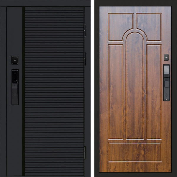 Входная дверь Termo-Door Смарт Black Line - Арка дуб