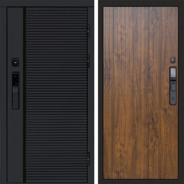 Входная дверь Termo-Door Смарт Black Line - Flat Дуб