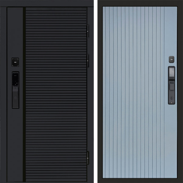 Входная дверь Termo-Door Смарт Black Line - Flat Grey софт