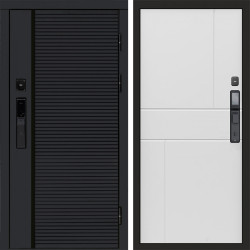 Входная дверь Termo-Door Смарт Black Line - Горизонт белый