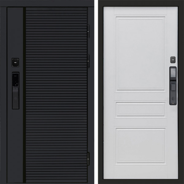 Входная дверь Termo-Door Смарт Black Line - Классика белый матовый