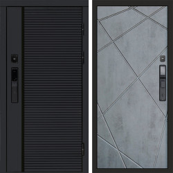 Входная дверь Termo-Door Смарт Black Line - Лучи бетон темный